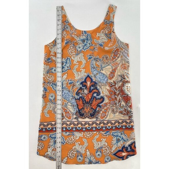 Lila Rose‎ Women’s Scoop Neck Paisley Print Mini Slip Dress Size 2 - Picture 10 of 13